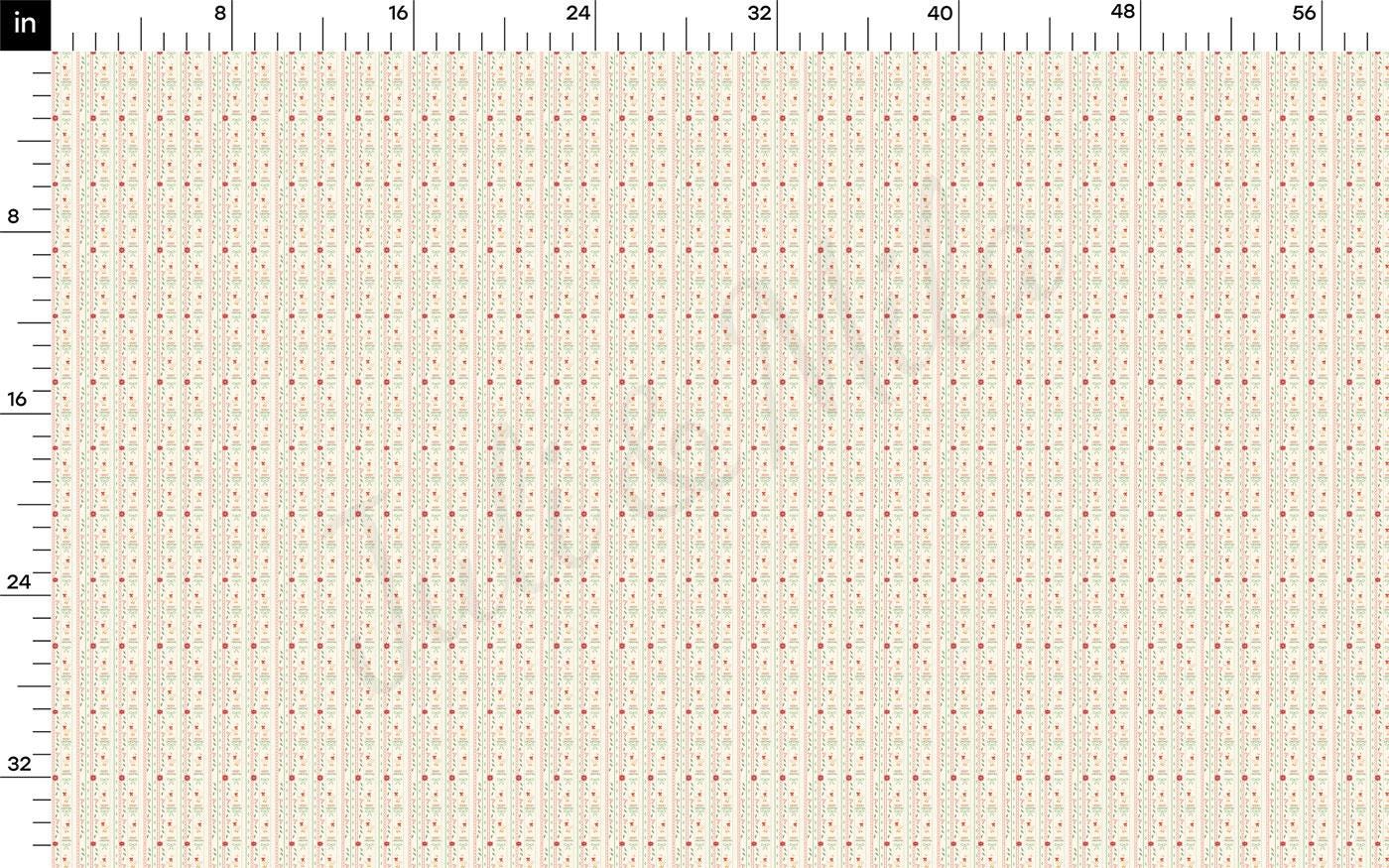 The image is a large, repeating pattern of a floral design in shades of beige and white. The pattern is composed of numerous small, identical rows of flowers, creating a visually striking and intricate design. The image does not contain any text or other discernible objects, and the relative positions of the flowers and the rows vary, adding to the complexity and visual interest of the pattern.