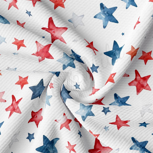 a white background with red, white and blue stars
