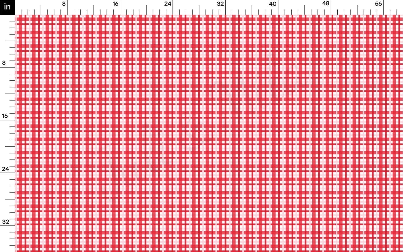a red and white plaid pattern on a white background