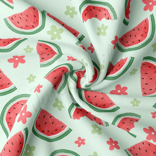 a watermelon print on a white background