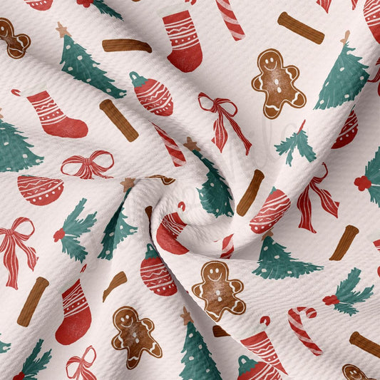 a close up of a christmas pattern on a white background
