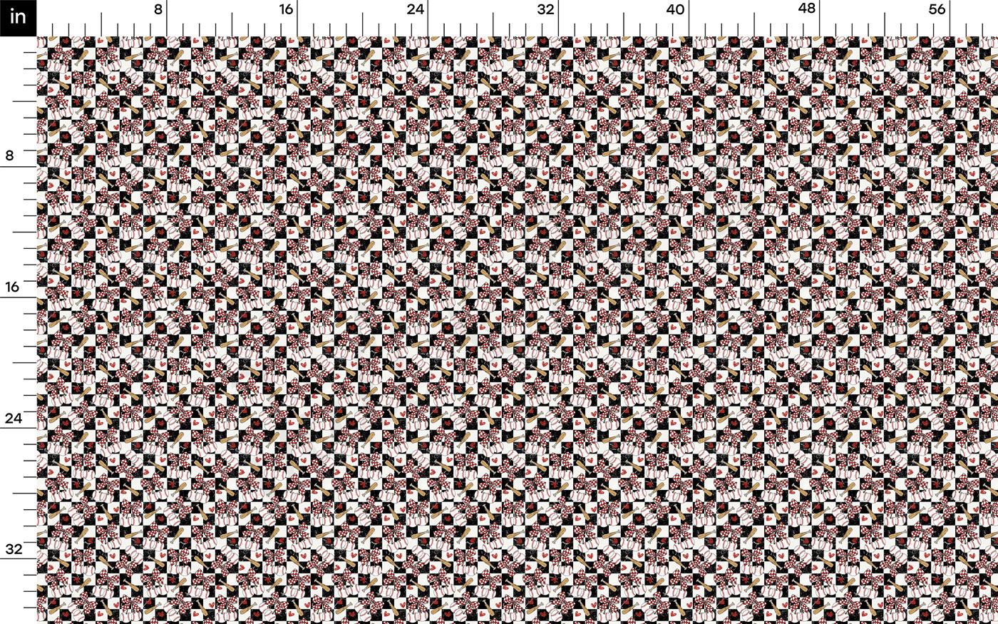 The image is a fabric print with a repeating pattern of small squares in shades of pink and white. The pattern is arranged in a grid-like fashion, creating a visually striking and intricate design. The fabric appears to be made of a material that has a textured surface, adding depth and dimension to the overall design.