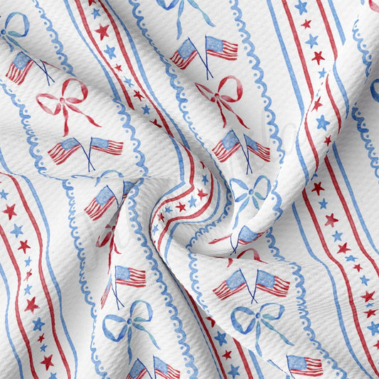a red, white and blue pattern on a white background