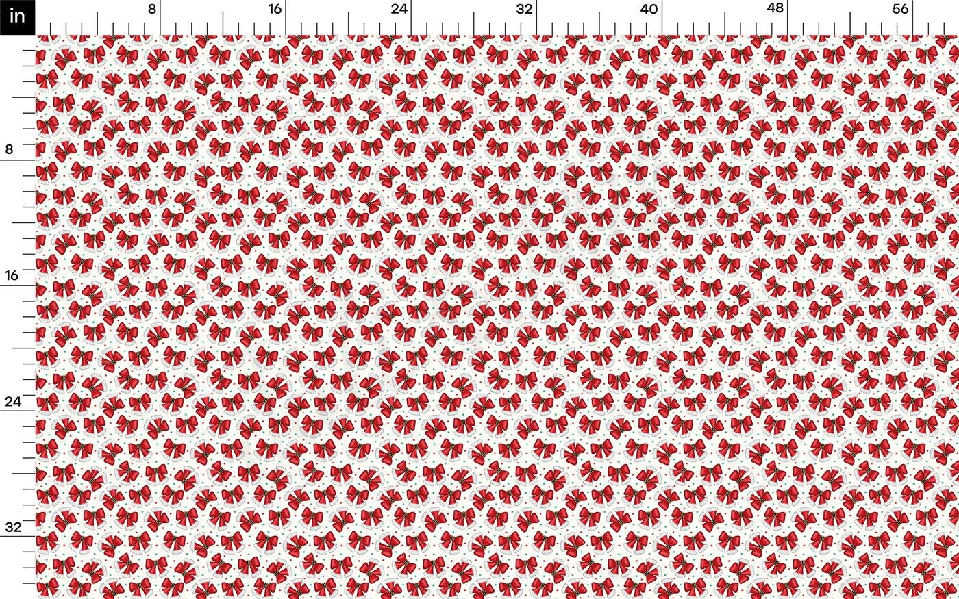The image is a repeating pattern of red flowers on a white background.