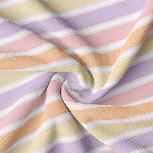 a close up of a multicolored striped fabric