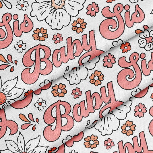 100% Cotton Fabric CTN2704 Baby Sis