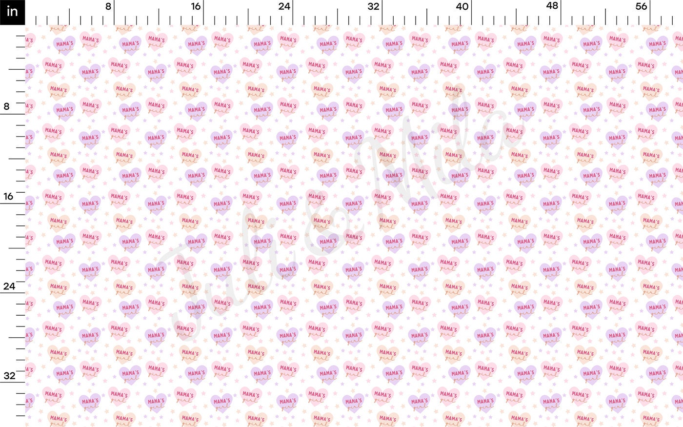 100% Cotton Fabric By the Yard Printed in USA Cotton Sateen - Cotton CTN1398 Mama's Girl