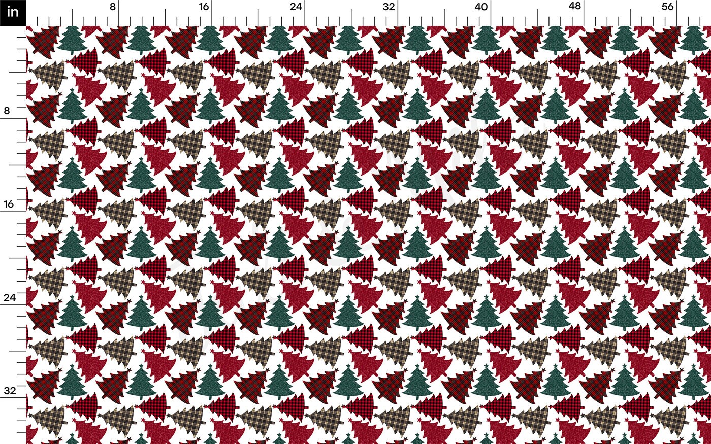 100% Cotton Fabric By the Yard Printed in USA Cotton Sateen - Cotton CTN793 Christmas