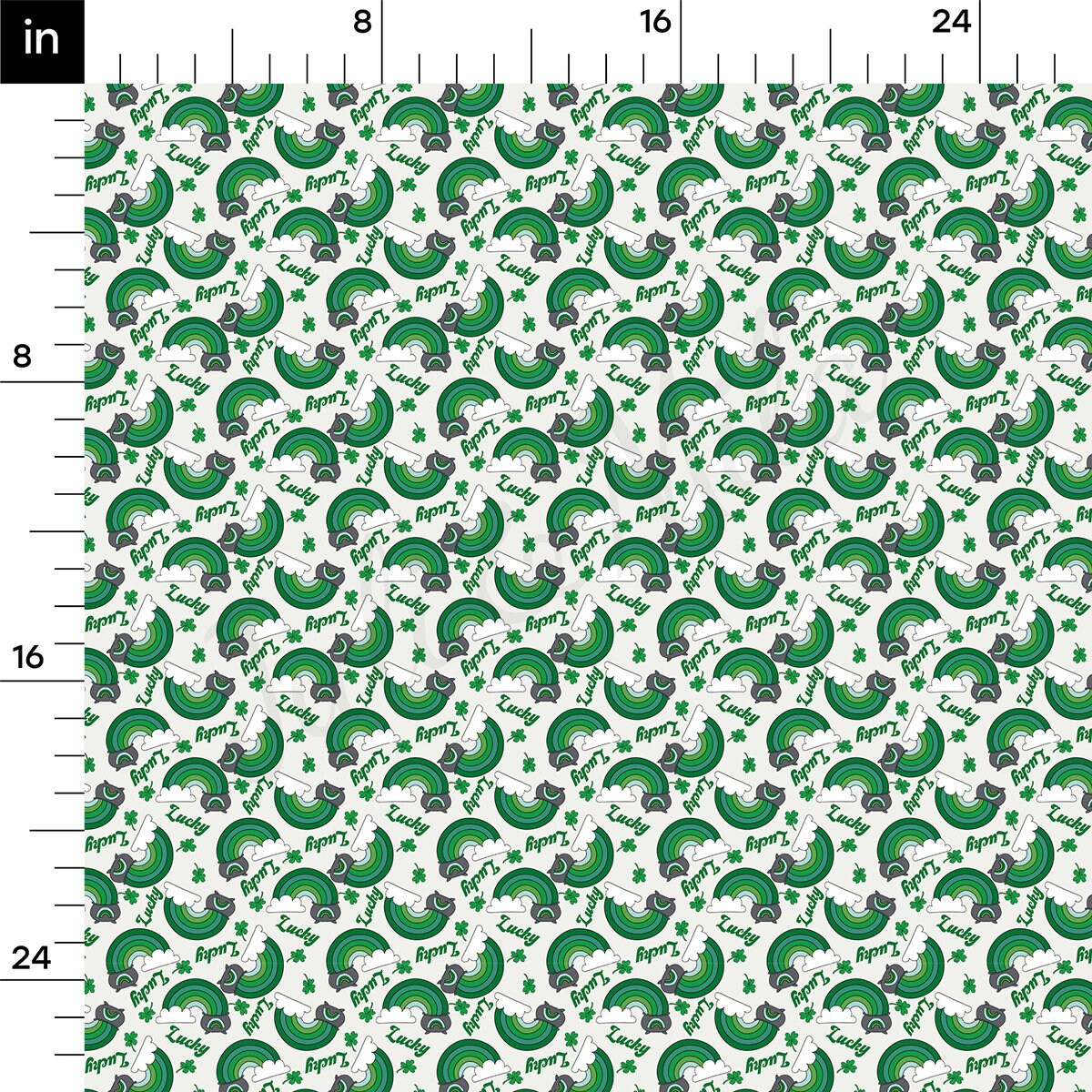 100% Cotton Fabric By the Yard Printed in USA Cotton Sateen - Cotton CTN1088 St. Patrick's Day