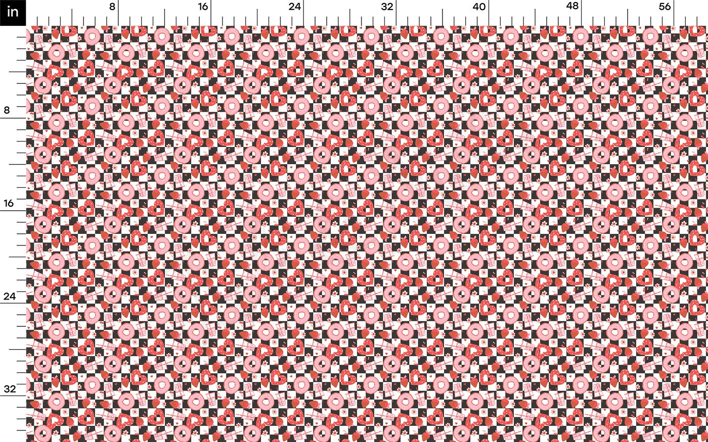 100% Cotton Fabric By the Yard Printed in USA Cotton Sateen - Cotton CTN1226 Valentine's Day