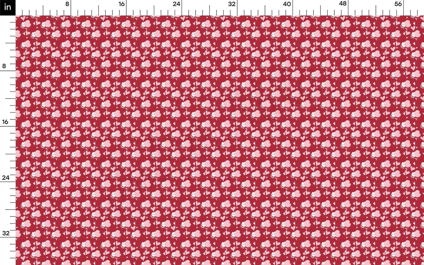 100% Cotton Fabric By the Yard Printed in USA Cotton Sateen - Cotton CTN1332 Valentine's Day