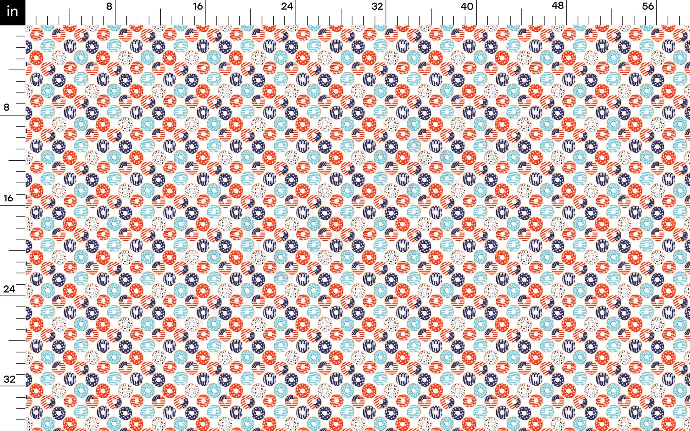 100% Cotton Fabric By the Yard Printed in USA Cotton Sateen - Cotton CTNPT59 4th of July
