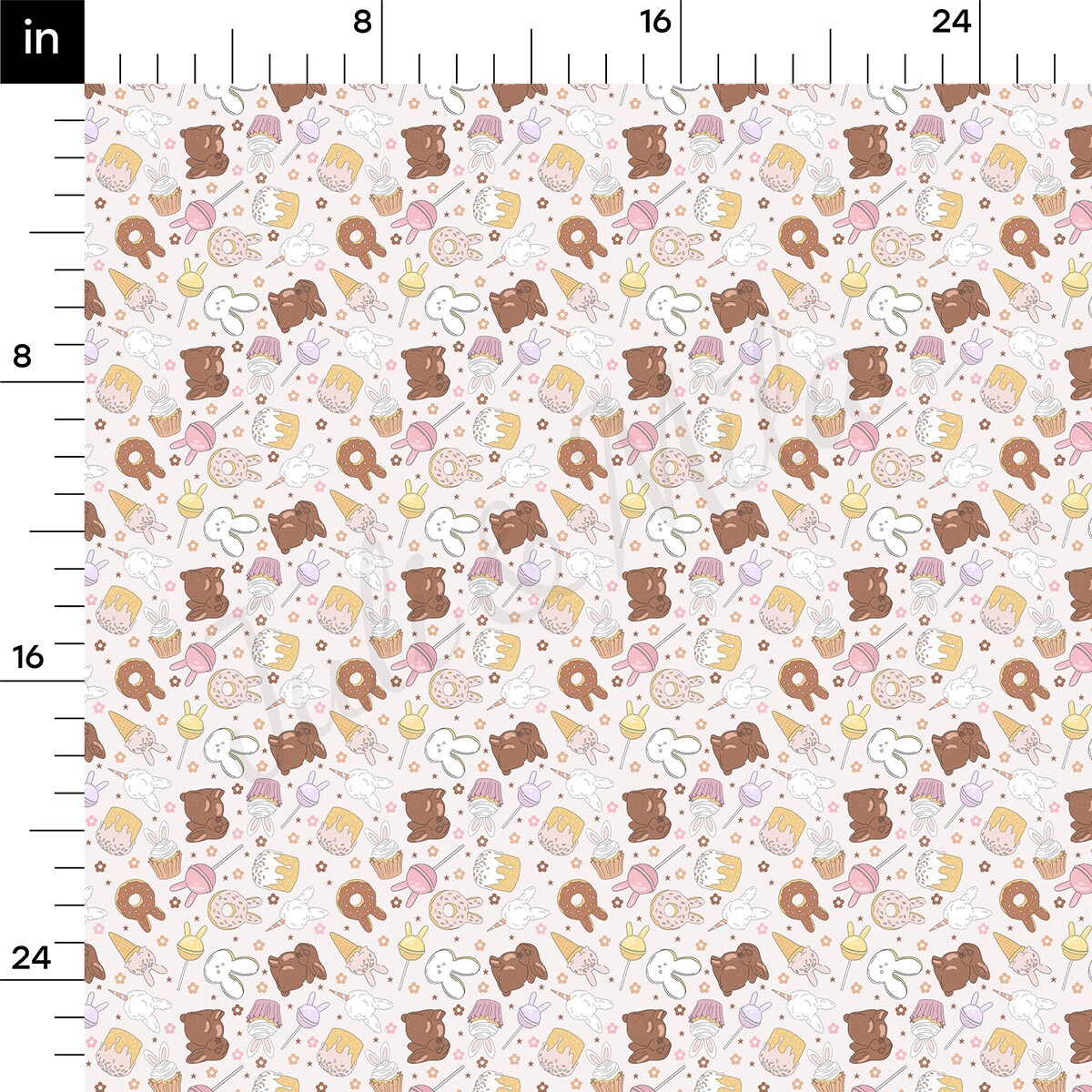 100% Cotton Fabric By the Yard Printed in USA Cotton Sateen - Cotton CTN1388 Easter