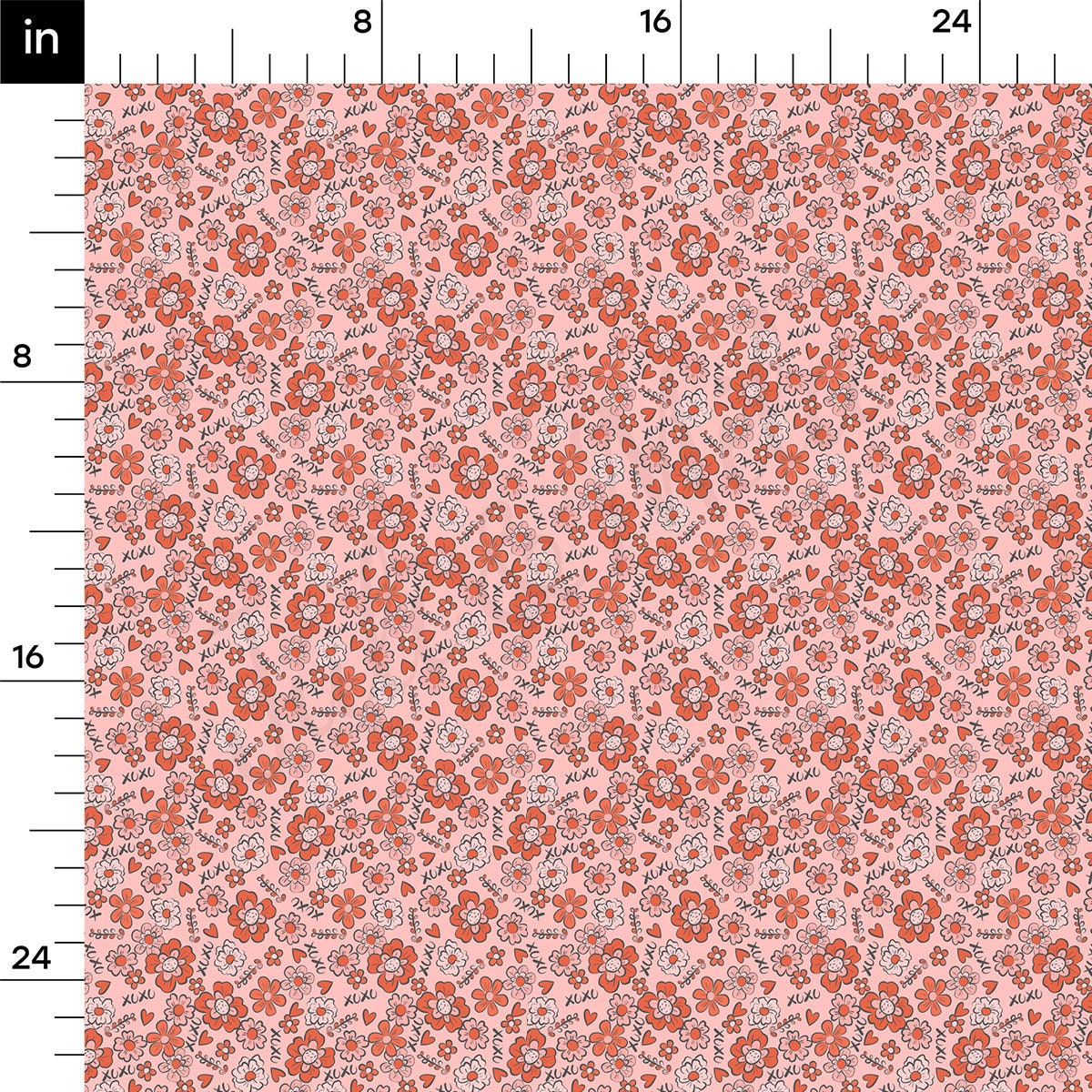 100% Cotton Fabric By the Yard Printed in USA Cotton Sateen - Cotton CTN1215 Valentine's Day