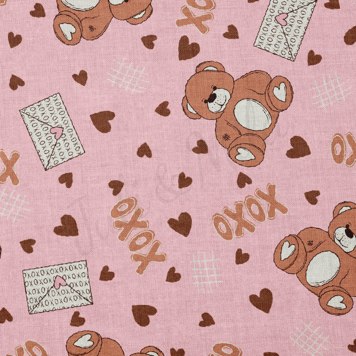 100% Cotton Fabric By the Yard Printed in USA Cotton Sateen - Cotton CTN1231 Valentine's Day