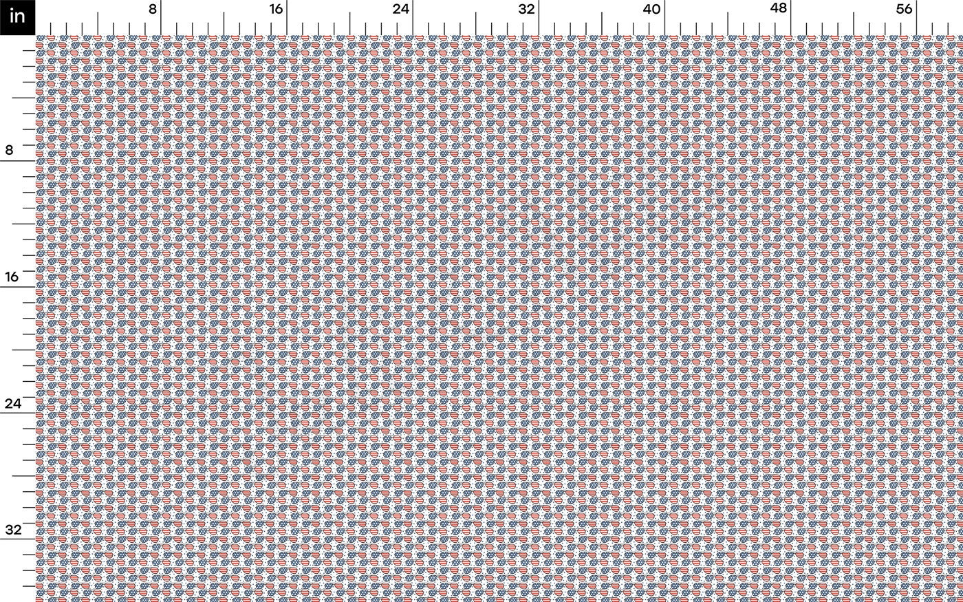 100% Cotton Fabric By the Yard Printed in USA Cotton Sateen - Cotton CTNPT85 4th of July