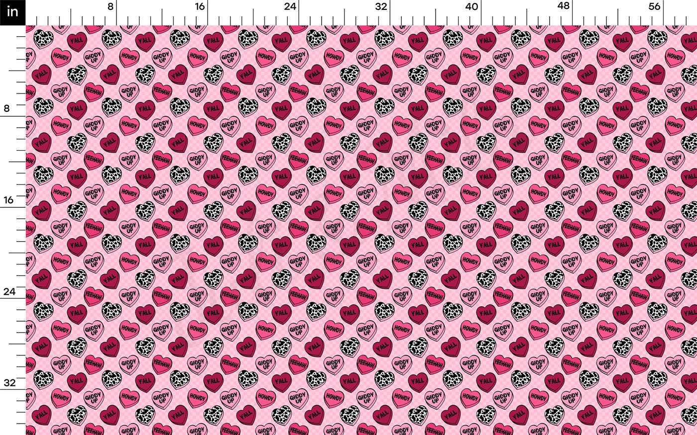 100% Cotton Fabric By the Yard Printed in USA Cotton Sateen - Cotton CTN1319 Valentine's Day