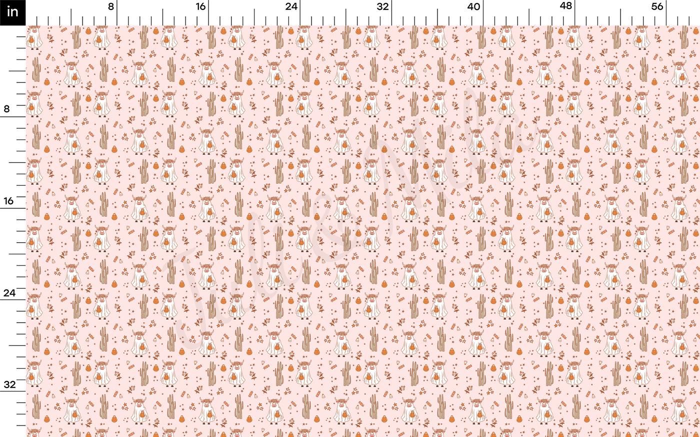a ruler with a pink and brown pattern on it