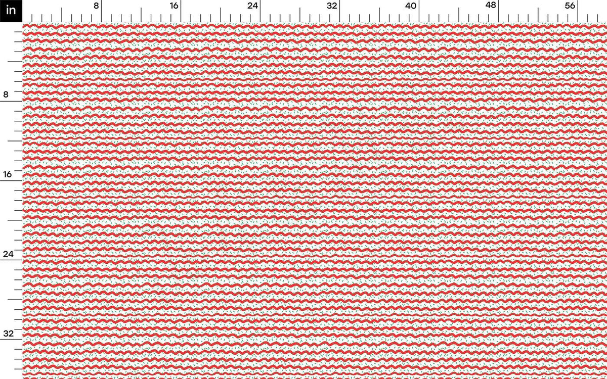 a red and white graph with a black border