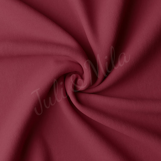 Burgundy Double Brushed Polyester Fabric
