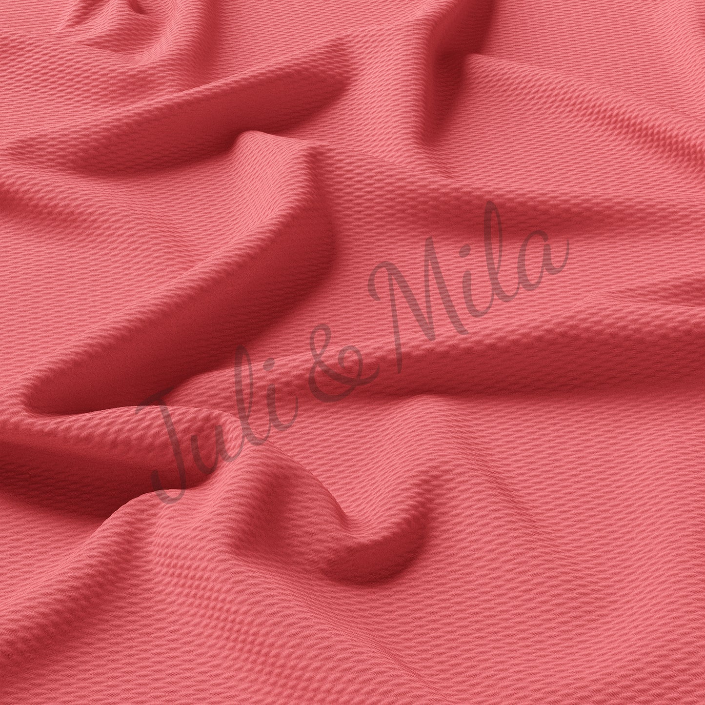 Coral Liverpool Bullet Textured Fabric