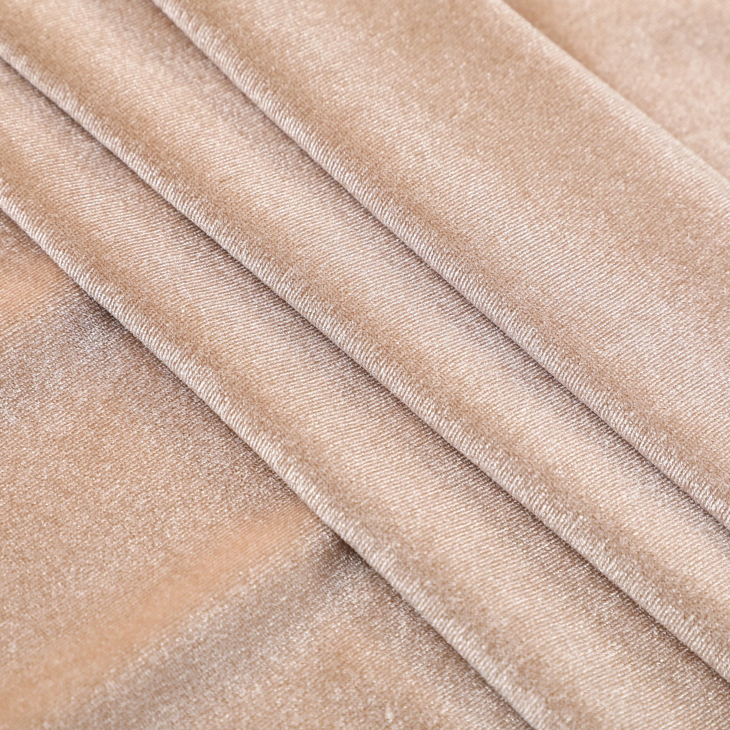 Beige Stretchy Velvet Fabric