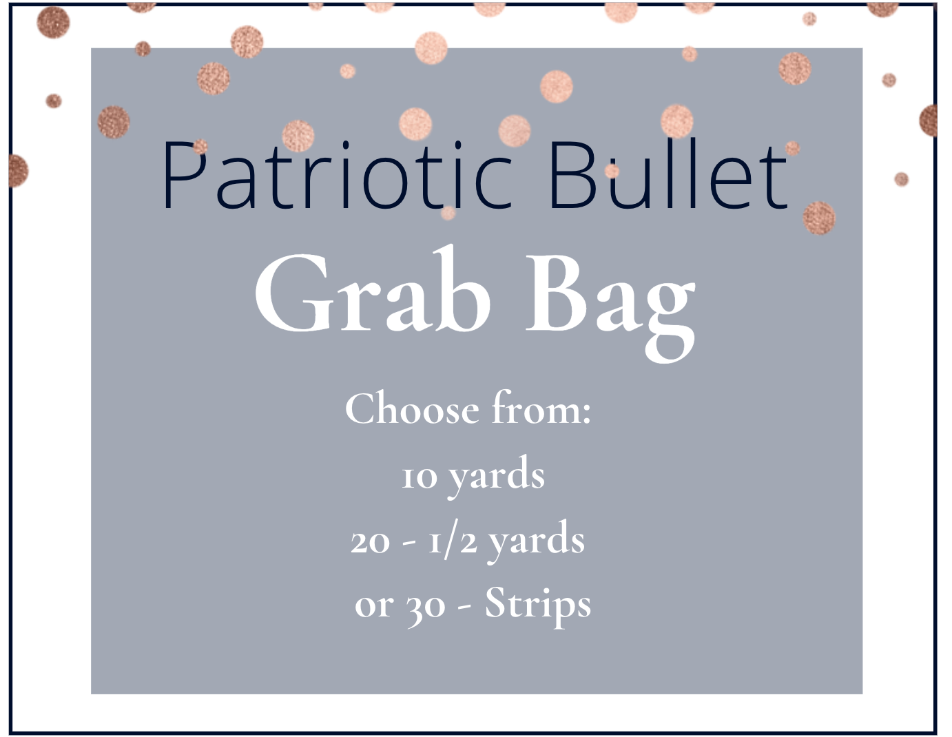 Patriotic Printed Bullet Fabric Grab Bag