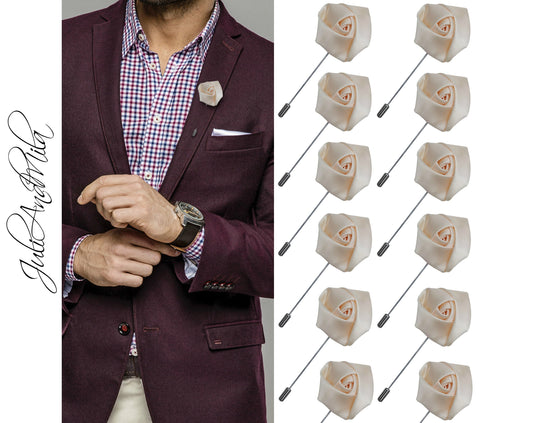 Flower Lapel Pin, Cream Lapel Pin, Lapel Pin, Wedding Lapel Pin, Men Lapel Pin, Lapel Flower, Wedding Boutonniere, Gift, Men's Lapel