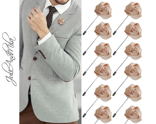 Wedding Boutonniere, Tan Flower Lapel Pin, Lapel Pin, Lapel Pin, Wedding Lapel Pin, Men Lapel Pin, Lapel Flower, Gift, Men's Lapel