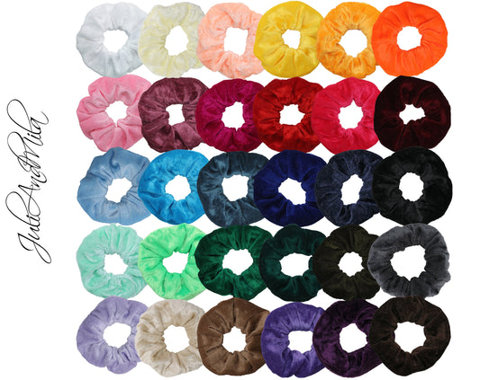Velvet Scrunchies Pack - 30 Pcs Elastic Hair Bands for Women and Girls Scrunchy Hair Ties Scrunchies Ropes Hair Accessories