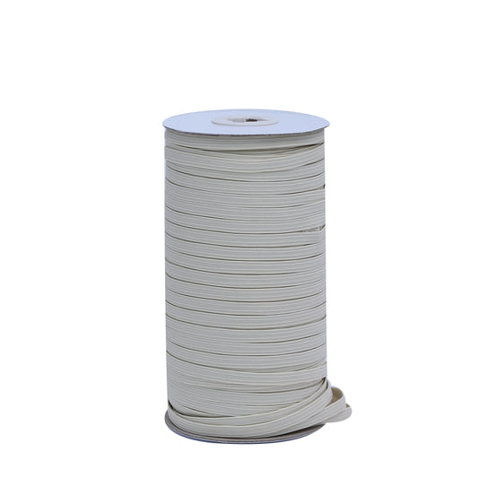 Ivory 1/4 inch Elastic for Sewing Face Mask Skinny Elastic by the yard Thin Braided Elastic 6mm Elastic Band Rope Cord Flat Flat Strap