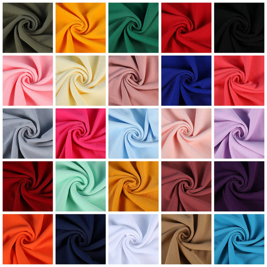 NEW Liverpool Fabric by the yard - Stretch Solid - Strip Half Yard Polyester Knit Jersey Liverpool Fabric for Bows - NOT Bullet