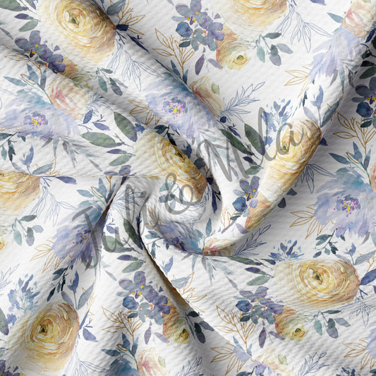 Printed Floral Bullet Fabric F21