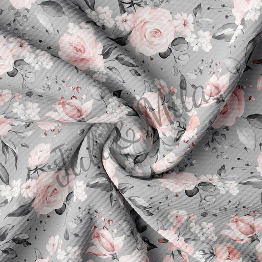 Printed Floral Bullet Textured Fabric by the yard AA251