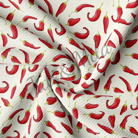 Chili Bullet Textured Fabric pepper AA65