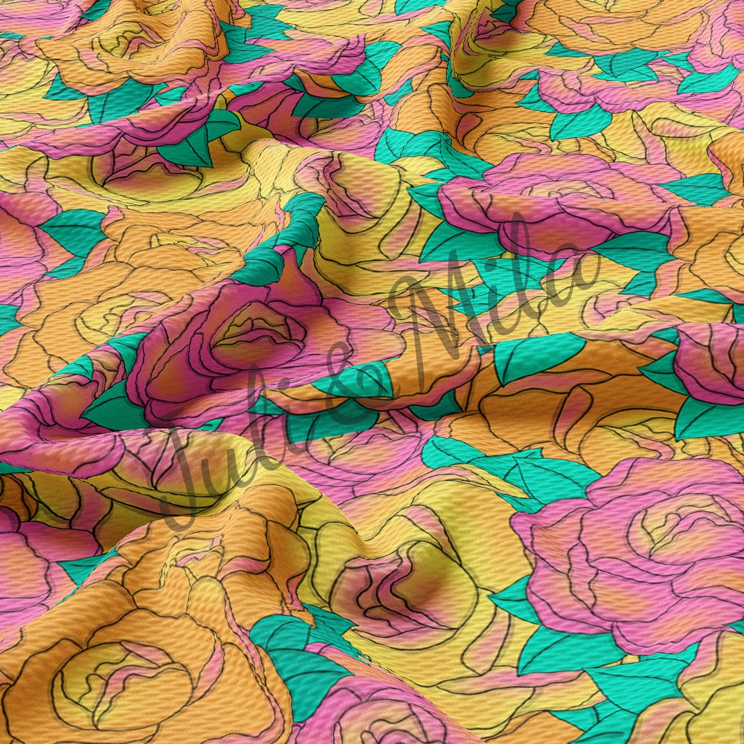 Bullet Textured Fabric Floral81