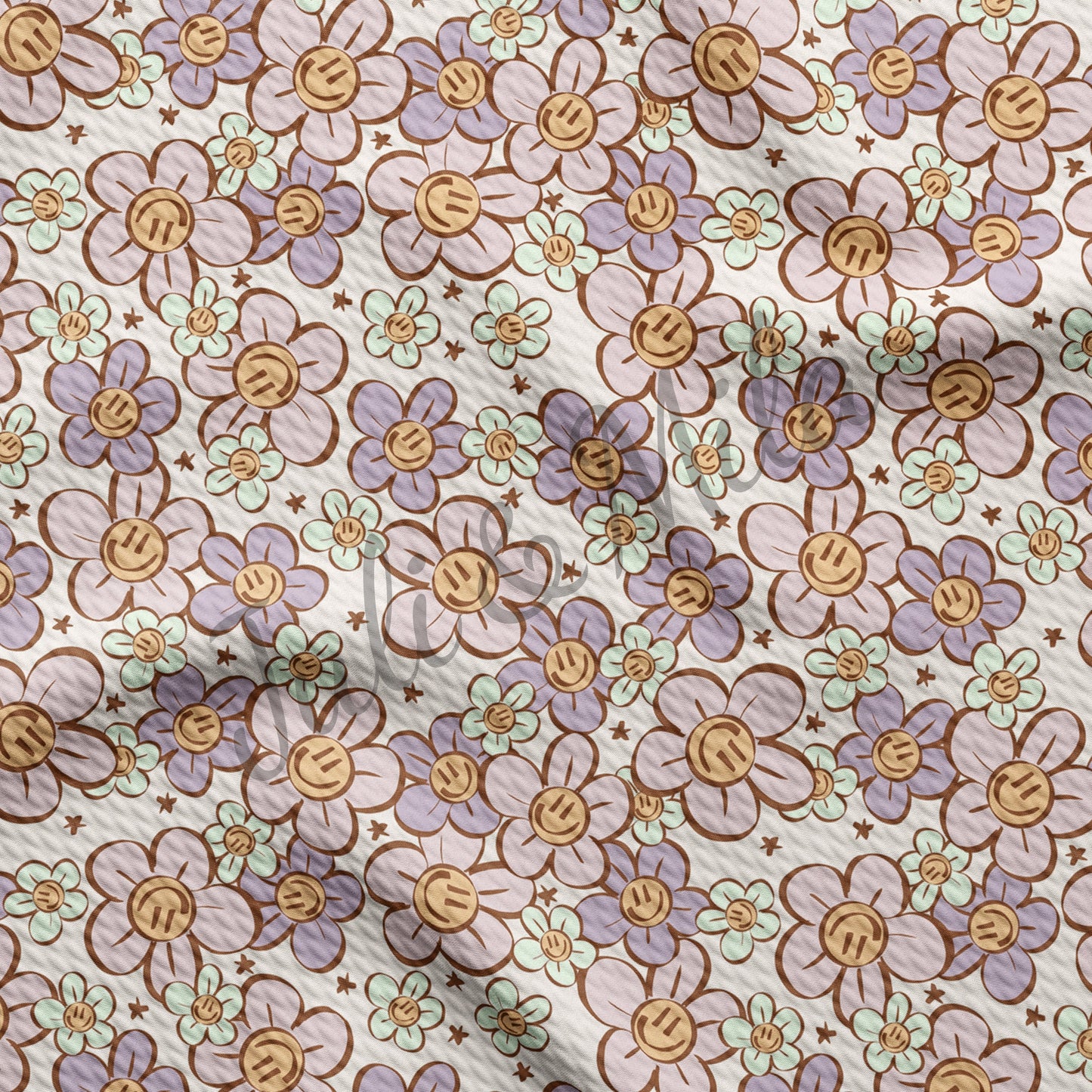Floral Bullet Textured Fabric Floral96