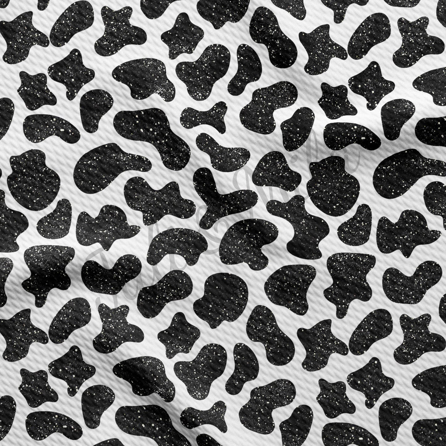 Printed Liverpool Bullet Textured Fabric by the yard 4Way Stretch Solid Strip Thick Knit Jersey Liverpool Fabric blackspots2