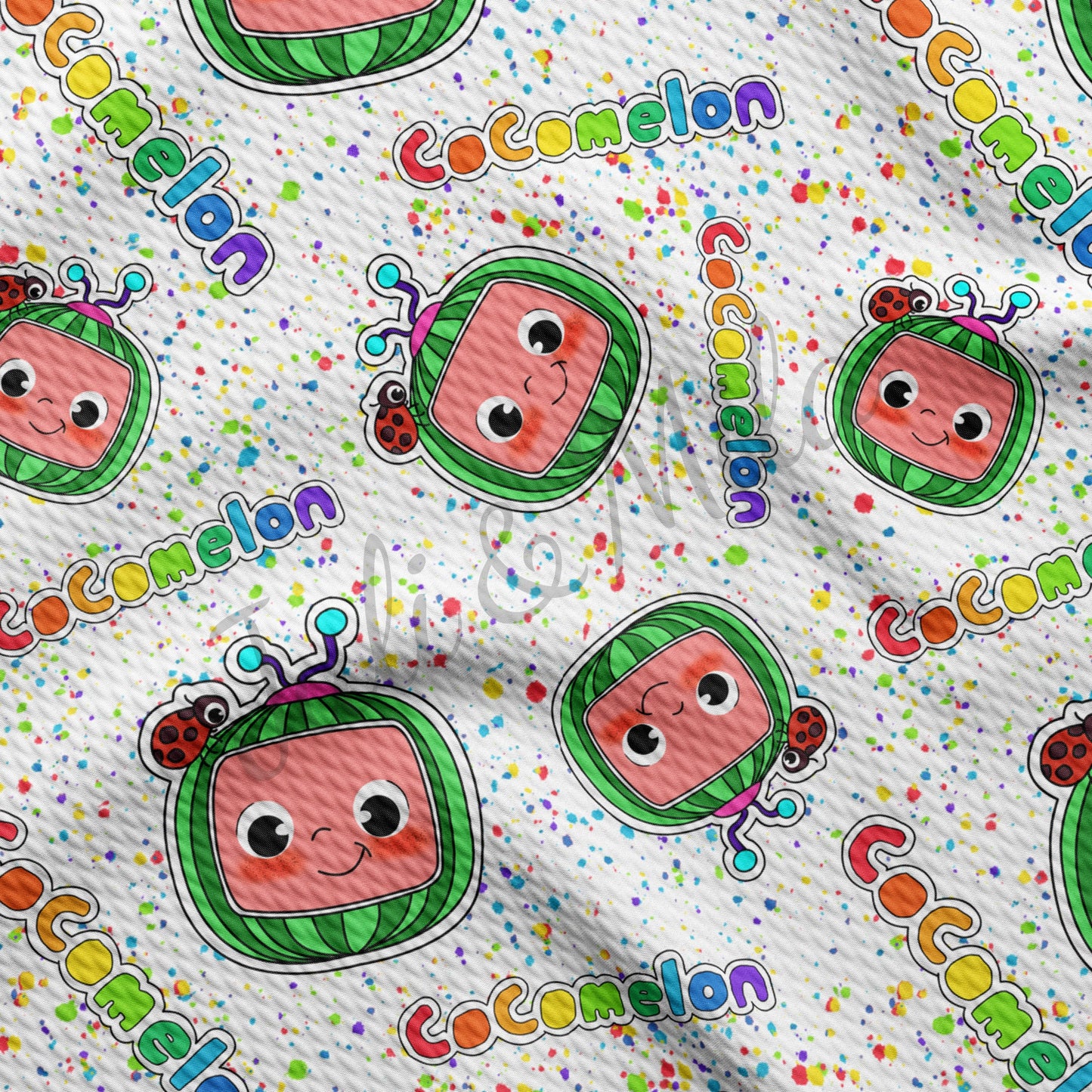 Bullet Textured Fabric Cocomelon