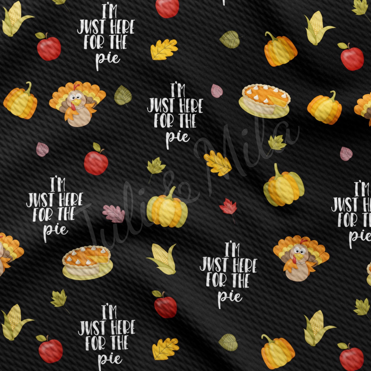 Thanksgiving Printed Liverpool Bullet Textured Fabric by the yard 4Way Stretch Solid Strip Thick Knit Jersey Liverpool Fabric pumpkin200