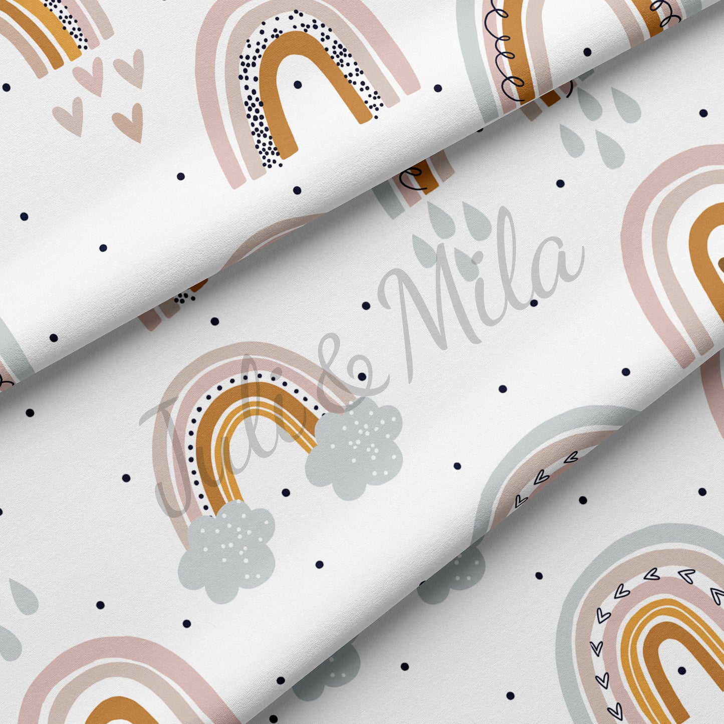 DBP Fabric Double Brushed Polyester Fabric Rainbow (R6)