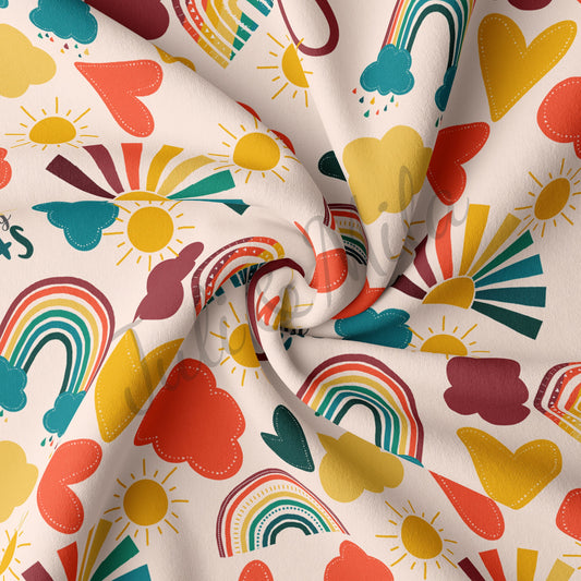 DBP Fabric Double Brushed Polyester Fabric Rainbow9