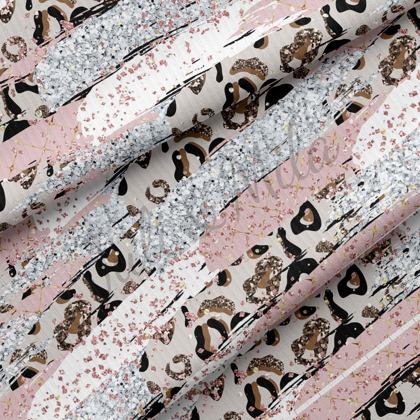 Rib Knit Fabric Paintsmear5