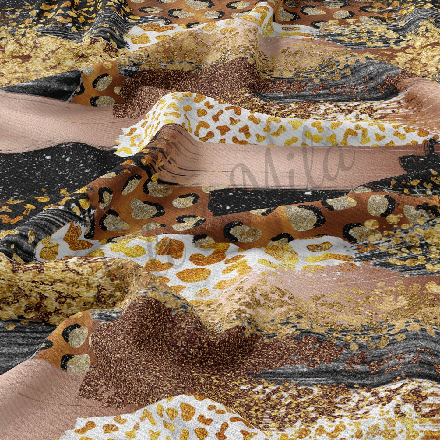 Rib Knit Fabric Paintsmear7