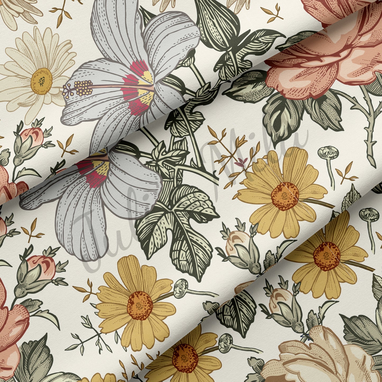 DBP Fabric Double Brushed Polyester Fabric Floral12