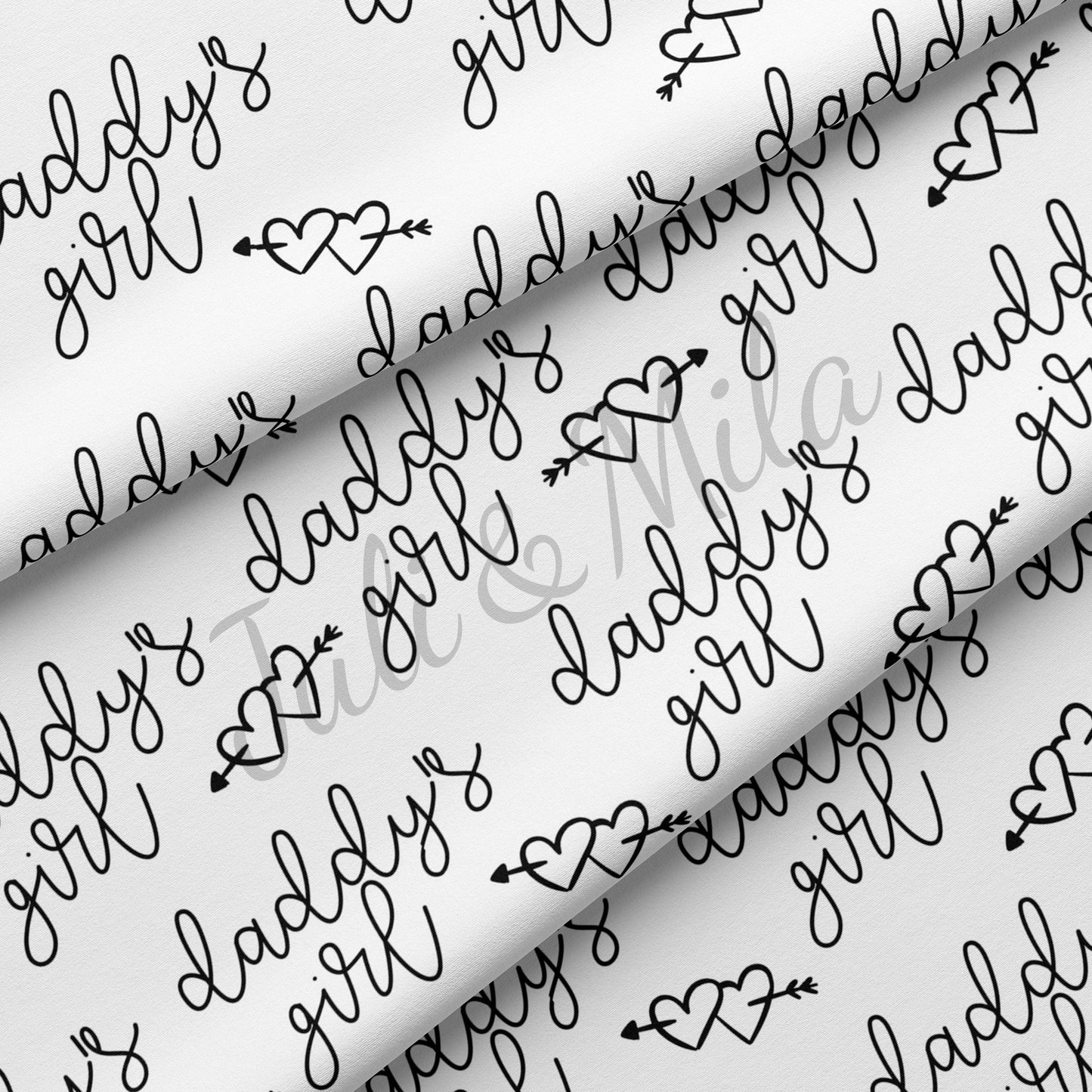 DBP Fabric Double Brushed Polyester Fabric Daddy's Girl DBP43