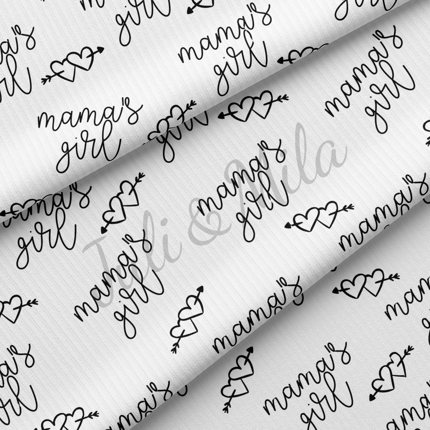 Rib Knit Fabric Mamas girl