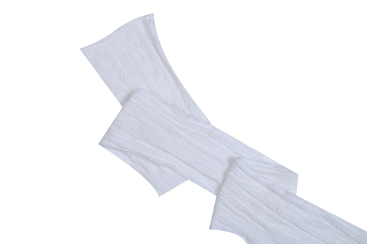 White Stretch Braided Nylon Stretch Fabric Strips 3" x 44"