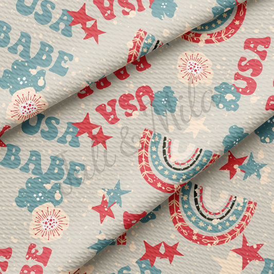 USA Babe 4th of July Patriotic USA Bullet Fabric PT93