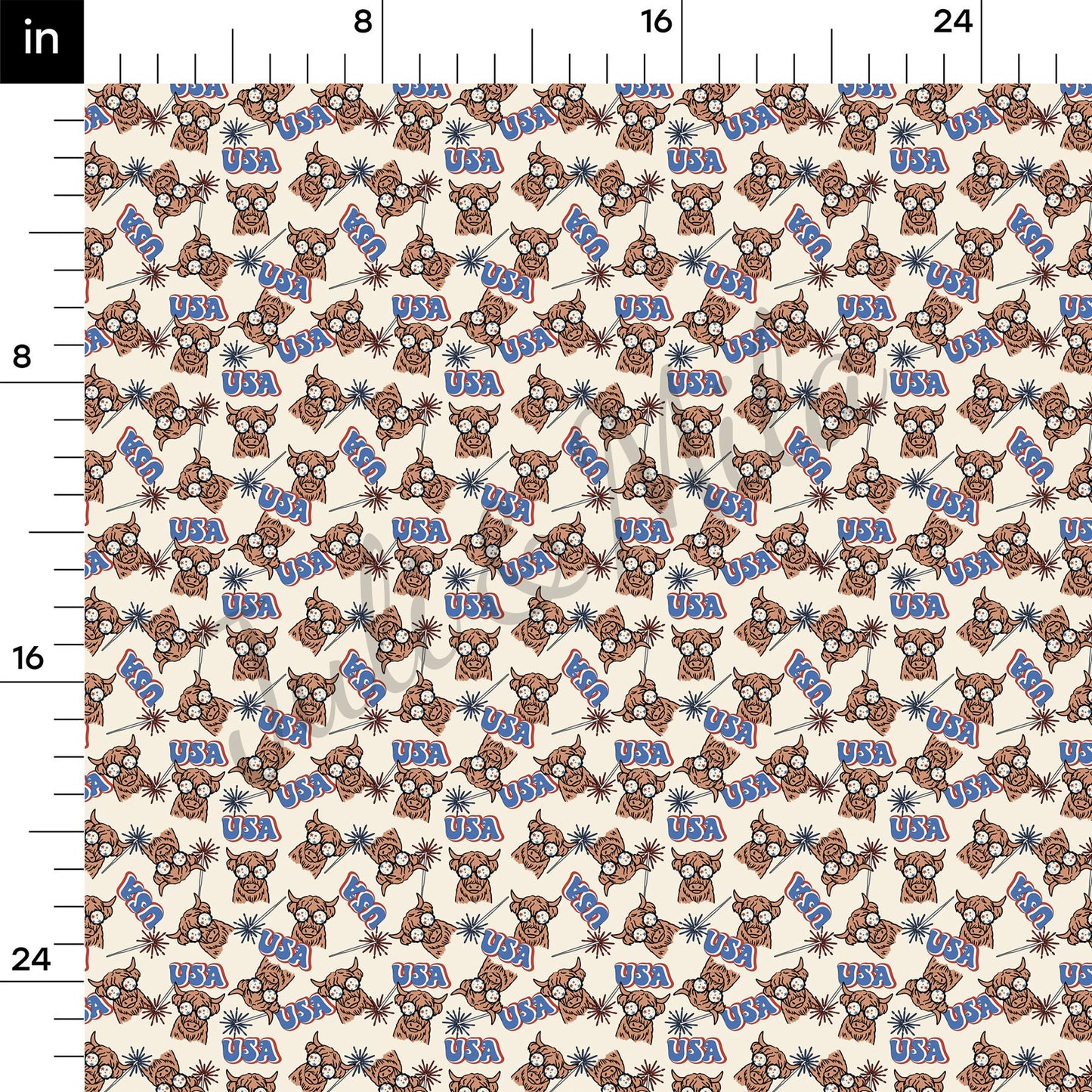 Patriotic 4th of July Bullet Fabric AA353